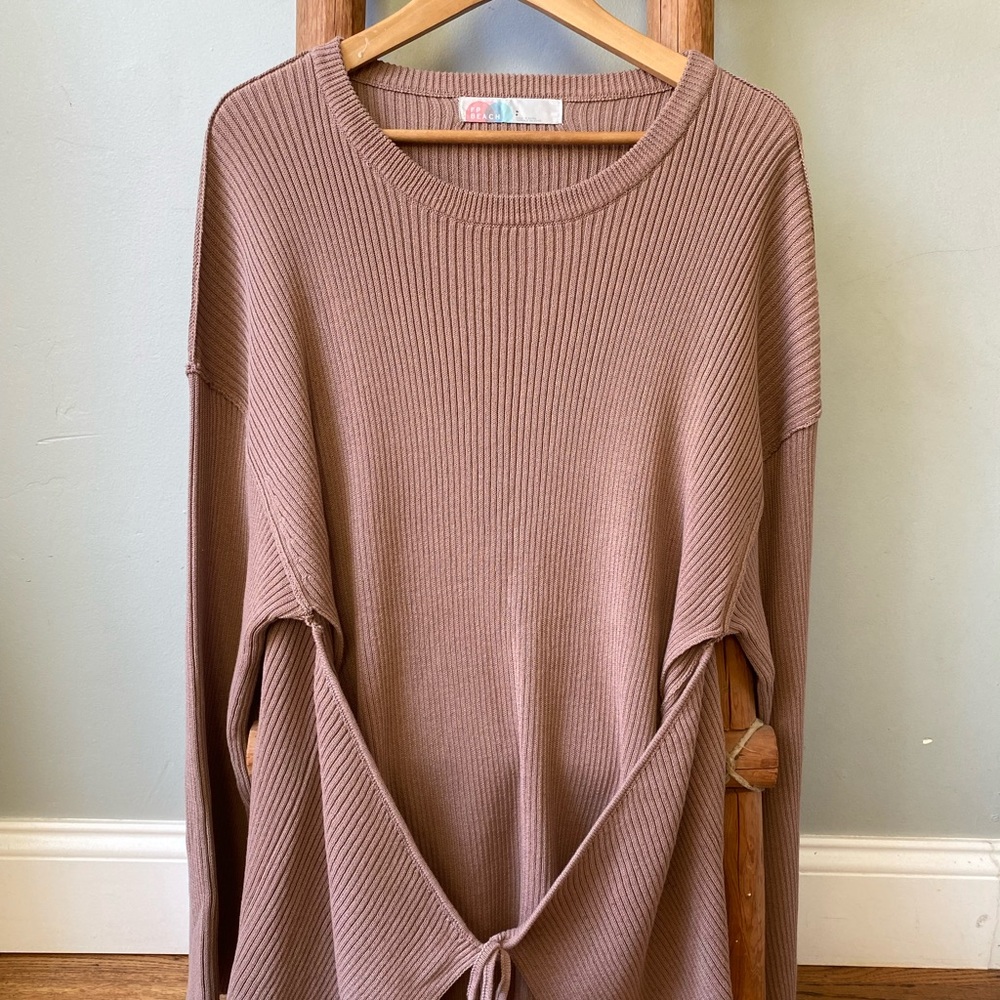 FP BEACH Oversized Tie-Able Side-Open Sweater S